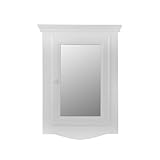 Corner Medicine Cabinet White Hardwood Wall Mount Recessed Mirror Easy Clean | Renovator's Supply