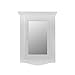 Corner Medicine Cabinet White Hardwood Wall Mount Recessed Mirror Easy Clean | Renovator's Supply