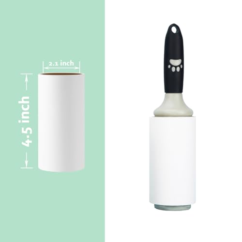Image of 4.5 inch Lint Roller Refills Only for Spotty Jumbo Extra Sticky Adhesive Lint Roller Pet Cat & Dog Removal for Clothes and Furniture, Pack of 5 Refills, 300 Sheets Total