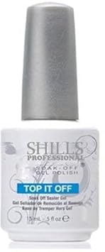 SHILLS PROFESSIONAL UV LED Soak Off Top Shiny Finish Top Coat Gel Polish,15 Milliliters