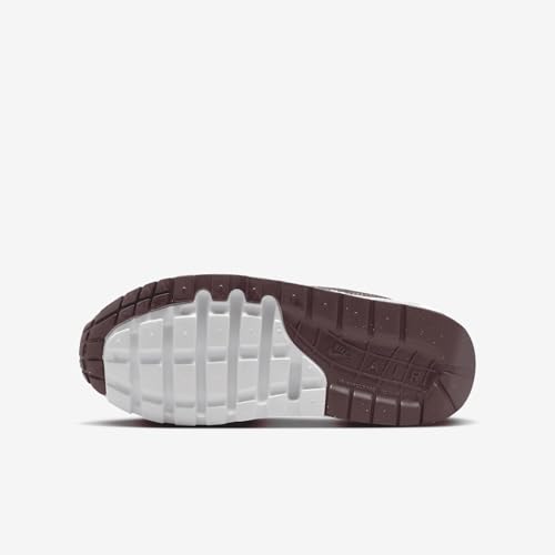 Air Max 1 Big Kids' Shoes (DZ3307-112, White/Light Violet Ore/Playful Pink/Burgundy Crus) Size 12