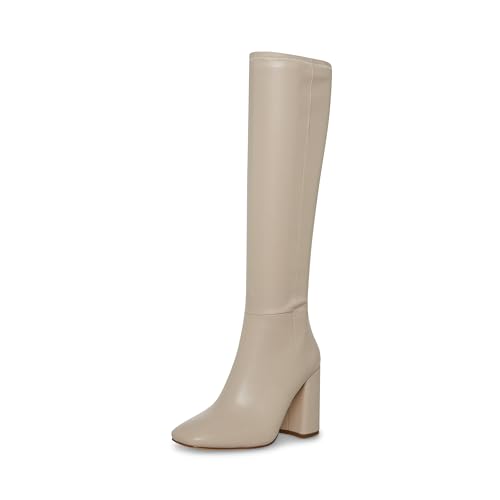 Steve Madden Women's Lizah Knee High Boot, Bone, 9.5