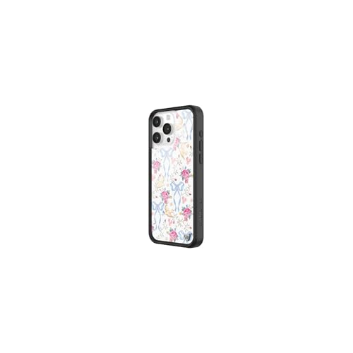 Image of Wildflower Cases - Compatible with iPhone 16 Pro Max | Protective Black Bumper, 6.5ft Drop Test Certified, Women Owned Small Business | Pink, White, Floral, Doves, Trendy, Cute | Lovey Dovey
