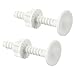 2PCS Toilet Lid Hinge Bolt Replacement Screw Fixing Accessories Kit Repair Tool for Bathroom Toilet Parts, White PP Plastic Toilet Seat Hardware