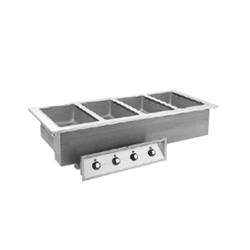 9560-4AWF Drop-In Electric Hot Food Unit with (4) 12" x 20" Pan Openings & Auto-Water Fill 208V by Randell – Commercial Grade