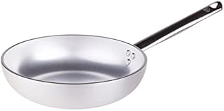Pentole Agnelli Patelnia z łbem wpuszczanym, wykonana z aluminium, grubość 5 mm, z uchwytem ze stali nierdzewnej, srebrna 28 cm, srebrna