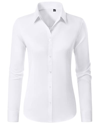 Button Down Shirts for Women Wrinkle Free Dress Shirt Classic Fit Long Sleeve Casual Business Blouse Work