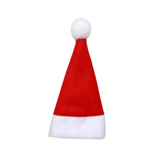 Alipis 30 Pièces Mini Chapeau de Père Noël Rouge en Tissu