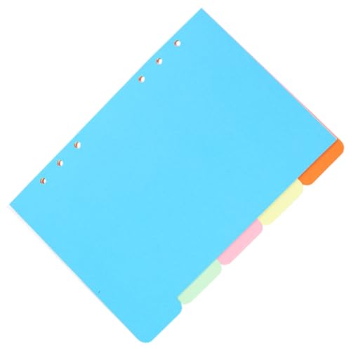 TEMPNAP 5個 彩色仕切り紙 学校用バインダー仕切り インデックスカード 書類整理用耐久オーガナイザー 教師 学生向け