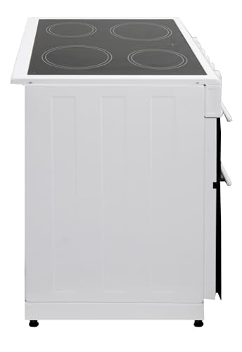 BlueFlame KCF 2200.60 SMF 60 cm VitroCeramic Freestanding Electric Cooker With Double Cavity Oven - Turbo Fan - White - Image 4