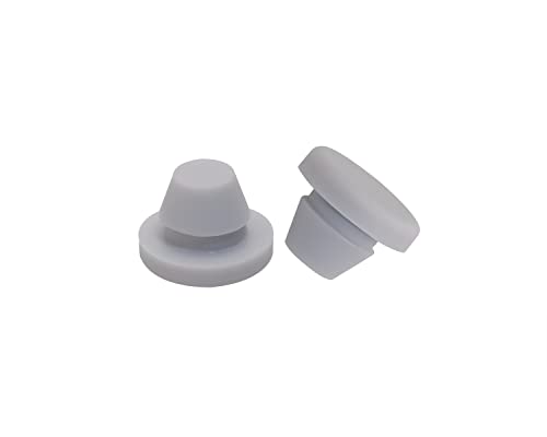 Image of ONLYKXY 5 Pcs Silicone Round Snap in Type Locking Furniture Hole Plugs Button Protective Cover Cap Head (Grey) (8MM(0.31inch))