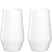 Produktbild Leonardo Etna Trink-Gläser 2er Set, spülmaschinenfeste Cocktail-Gläser, White Edition aus Glas, Saftglas, Wasser-Glas, Tasting-Set weiss 365 ml 026656