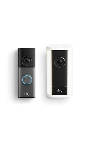 Ring Wired Doorbell Pro (newest model) with Spotlight Cam Pro, plug-in (newest model), white
