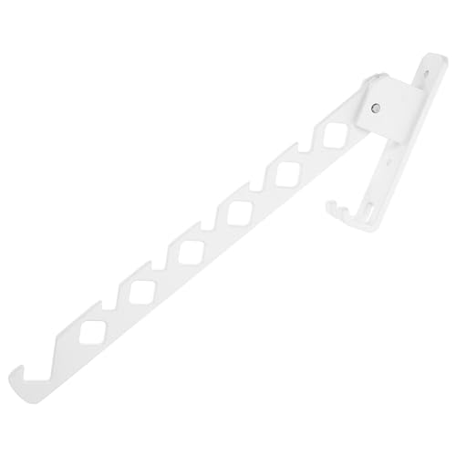 Holibanna Perchero Plegable de Pared para Ropa, Tendedero Metálico Capacidad para Múltiples Prendas, Diseño Retráctil para Interiores, Color Perla, 1 Pieza