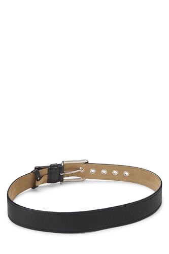 Pre-loved Black Leather Belt, Black3