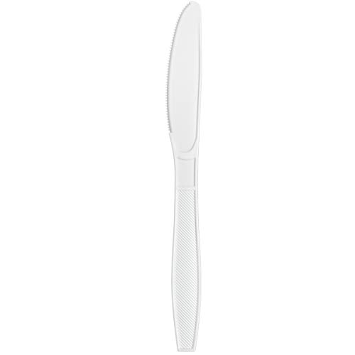 Comfy Package [500 Pack] Extra Heavyweight Disposable White Plastic Knives #TOP1