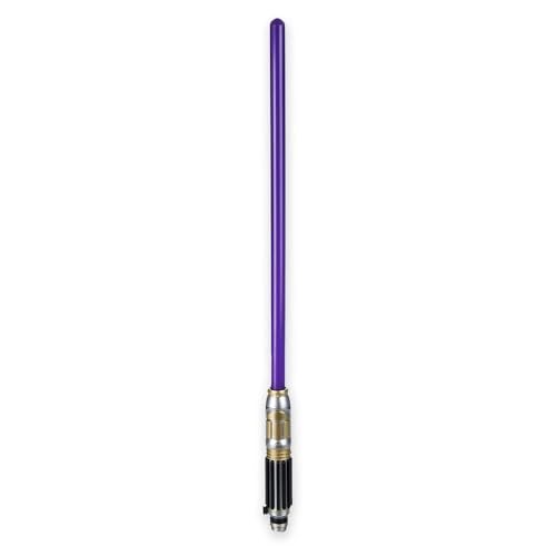 Disney Store Official Mace Windu Lightsaber Toy for Kids - Electronic Star Wars Light Up Toy Sword with Motion-Sensor Sounds & Dueling Effects - Star Wars Roleplay Accessory