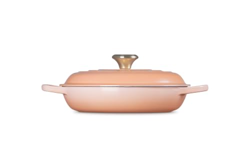 Le Creuset Signature Gourmet-Profitopf aus Gusseisen, 26 cm, 2,2 Liter, Peche – Ansicht 3