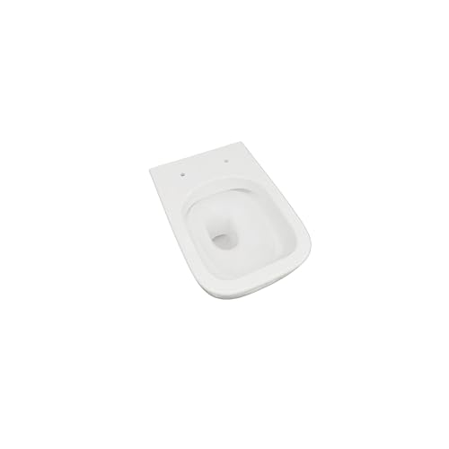 AICA Wand WC spülrandlos Hänge WC mit Lotus Effekt Soft Close Toilette Einfach Abzunehmender Sitz Weiß Square Modernität丨345 – Bild 5