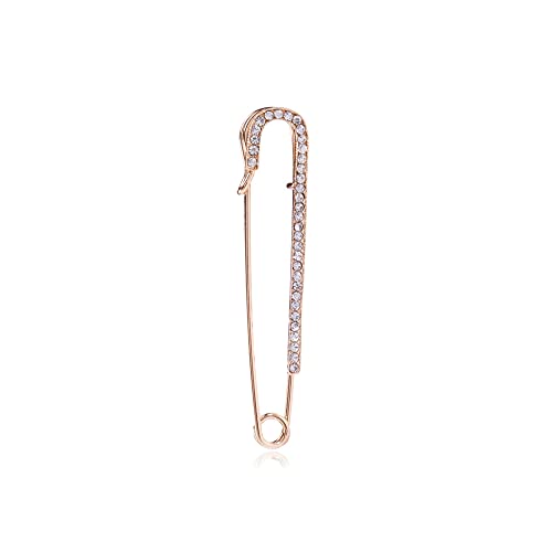 Image of Delicate Big Safety Pin Rhinestones Brooches Pins Minimalist Brooch Classic for Women Men Ladies Girls for Party Dance Banquet Dainty Elegant Lapel Pins Dress Suit Shirt Bag Hat Shawl Sweater Ceremony Clothes Accessories Daily Jewelry Mother's Day Valentine's Day Decor Christmas Birthday Gifts Her Mom Wife