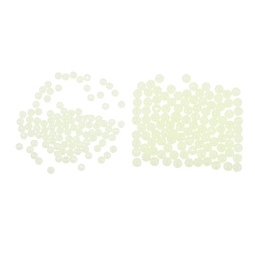 BRIGHTFUFU Reusable Night Fishing Beads 200pcs Luminous Blocking Beads Fishing Tackle for