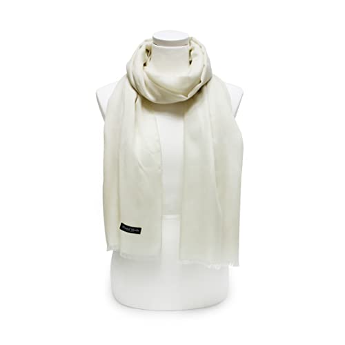【Neovat】 100% Modal With Solid Color Scarf For Women And Men Light Weight Scarf Shawl Wrap For All Seasons (Ivory) #TOP1