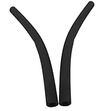 NOLITOY 2 Pièces Housse Poignée Poussette Mousse Noire Protection pour Barre Confortable et Antidérapante Accessoires pour Poussettes
