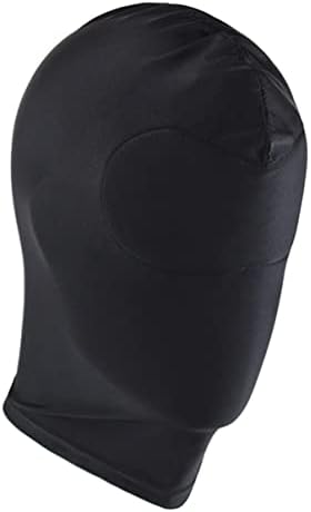 Unisex Leather Full Cover Face Mask Elastic Breathable Cosplay Costumes Open Eyes Mouth Headgear