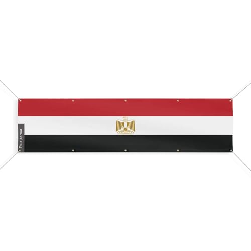 Drapeau Égypte 10 oeillets XL 90x360cm pour mât extérieur