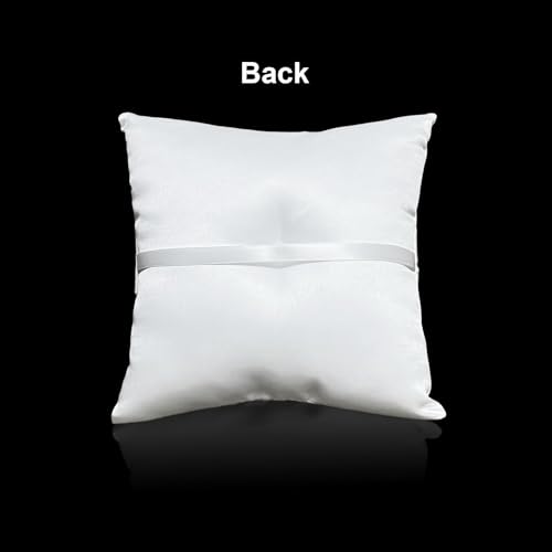 image for COSLANLEE Wedding Ring Bearer Pillow Décor with Satin Crystal and Rhi