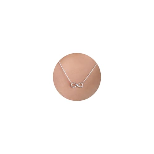 KINHOPI Collier Argent Femme Collier Pendentif Infini Chaîne Argent Bijoux Cadeaux pour Femmes Filles