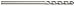 Carbide End Mill, 7/16" Diameter, 4 Flute, Single, 4" Length, Uncoated