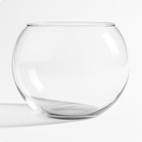 Aquário circular de vidro espesso com 10 litros – compacto para peixes ornamentais, aquascaping ou decoração de interiores