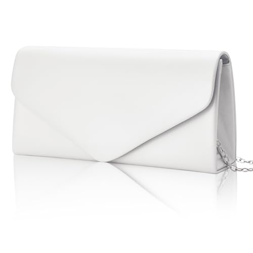 Larcenciel Bolso Mujer Blanco, Elegante Bolso Cuero Mujer con