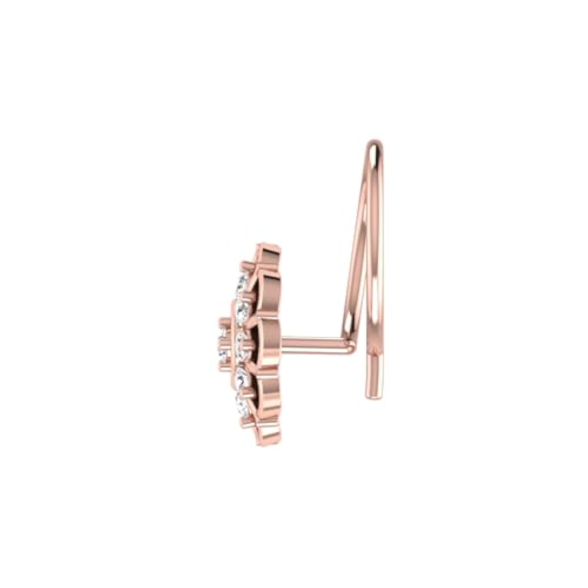 9K BIS Hallmarked Rose Gold Stud Nosering
