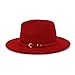 Unisex Patchwork Panama Fedora Hat Two Tone Red Yellow Jazz Style Fashion Party Show And Music Festival Hat