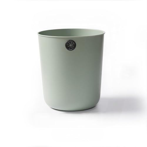 Cubo de basura moderno escandinavo de plástico duradero contenedor redondo de 12L minimalista