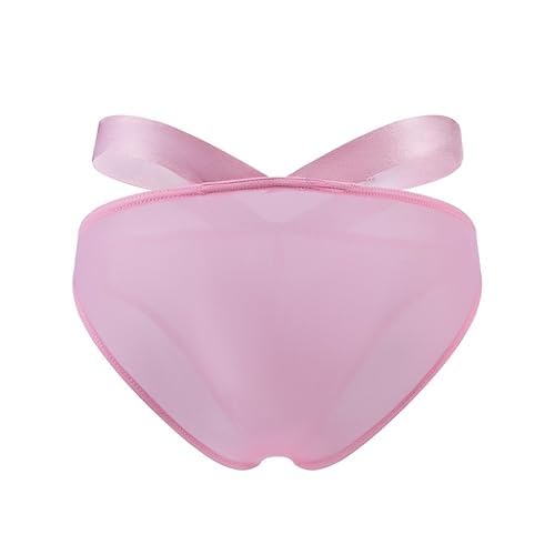 Men's Thong Underwear Sexy Men's Ice Silk Thong Bikini Low Rise Soft Underwear3