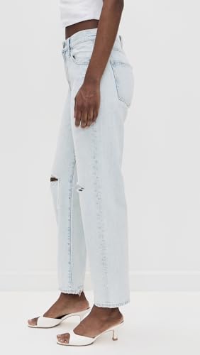 Image of PISTOLA - Lexi Mid Rise, Signature Bowed Straight Jeans - Light Denim Jeans