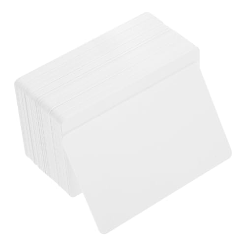 Cartes PVC recto verso blanches en lot de 100 pour imprimantes de badges