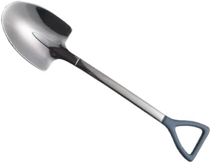 Silverware Flatware Set, 1/4/6/8/10/12 Pcs Creative Cute Pointed Iron Catalpa Coffee Spoon Mirror Retro Blue Head 304 Stainless Steel Spoon Dessert Spoon(12 Pieces)