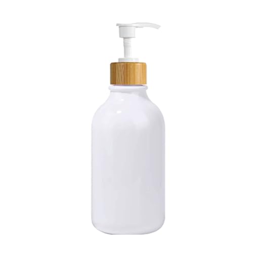 Dispensador de jabón de 500 ml, transparente, reutilizable, plástico, dispensador de champú, botella de baño, accesorios de revestimiento, color blanco, A Dispensador de jabón de 500 ml, transparente, reutilizable, plástico, dispensador de champú, botella de baño, accesorios de revestimiento, color blanco, A