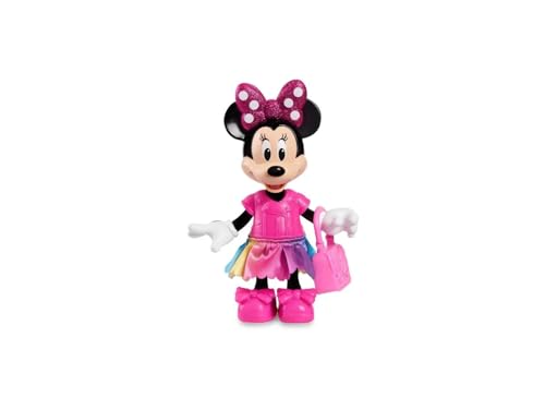 Minnie - Fashion Set + Fashion Doll, muñeca Minnie Mouse de 15 cm articulada con 25 piezas de ropa y accesorios para vestirla y jugar con ella, para niñas y niños a partir de 3 años, Famosa (MCN30000)