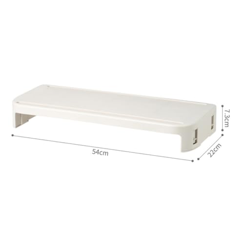 Support moniteur PC plastique beige avec base informatique ergonomique - 3