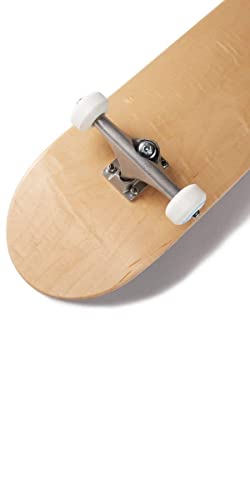 [Ccs] Logo Skateboard Complete Natural Wood 7.75" - Maple Wood - Professional Grade - Fully Assembled With Skate Tool And Stickers - Adults, Kids, Teens, Youth - Boys And Girls #TOP4