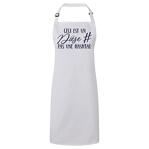 Tablier cuisine premium motif dièse et non hashtag pour musicien passionné