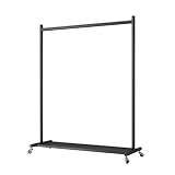 Genérico Perchero con Ruedas, Multifuncional Perchero de Metal con Estante de...