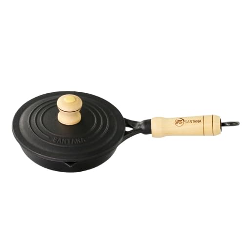 Frigideira Ferro Fundido Tampa Ferro Egg Pan Santana 14 Cm