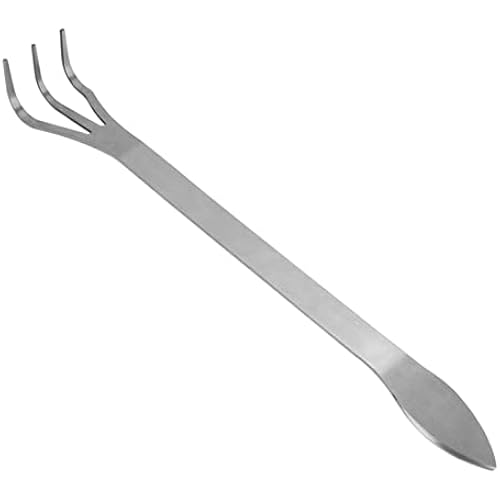 Bonsai Rake Bonsai Tree Tool Lightweight 3-Prong Stainless Steel Root Rake Loosen Soil Toool with Ergonomic Handle for Gardening Plants