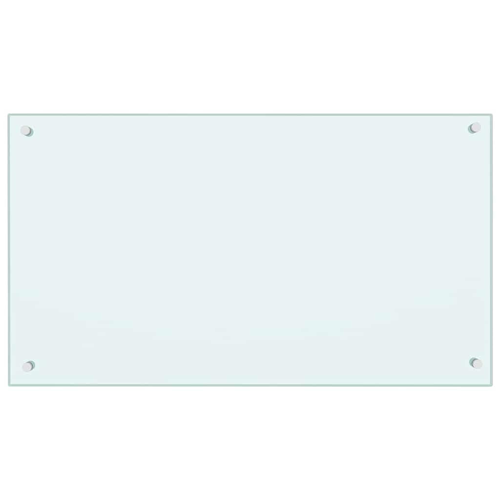 Solivagant Küchenrückwand 2 pcs Weiß 90 x 50 cm Gehärtetes Glas, Küche Esszimmer,Küchenhelfer -utensilien, 15 kg-3415420